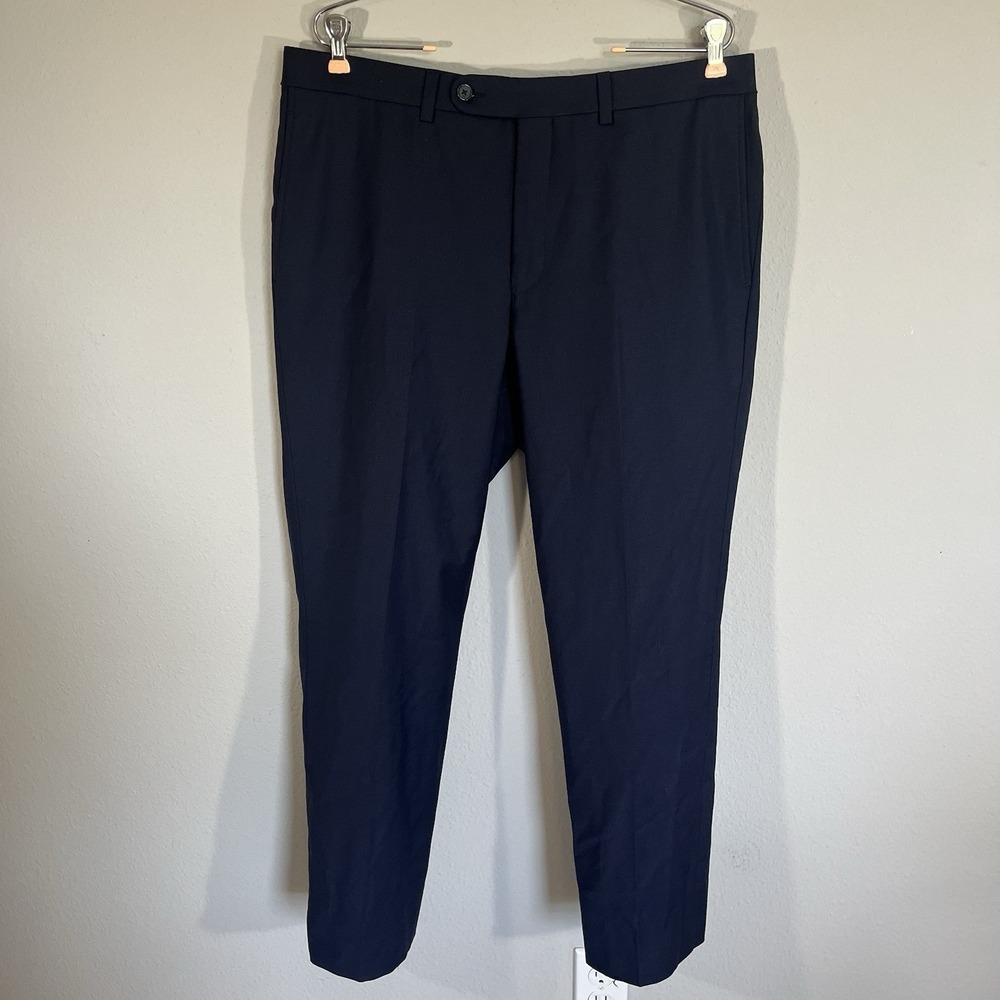 Riviera By Jack Victor Traveler Dress Pants Mens 36R Navy Wool Stretch Canada